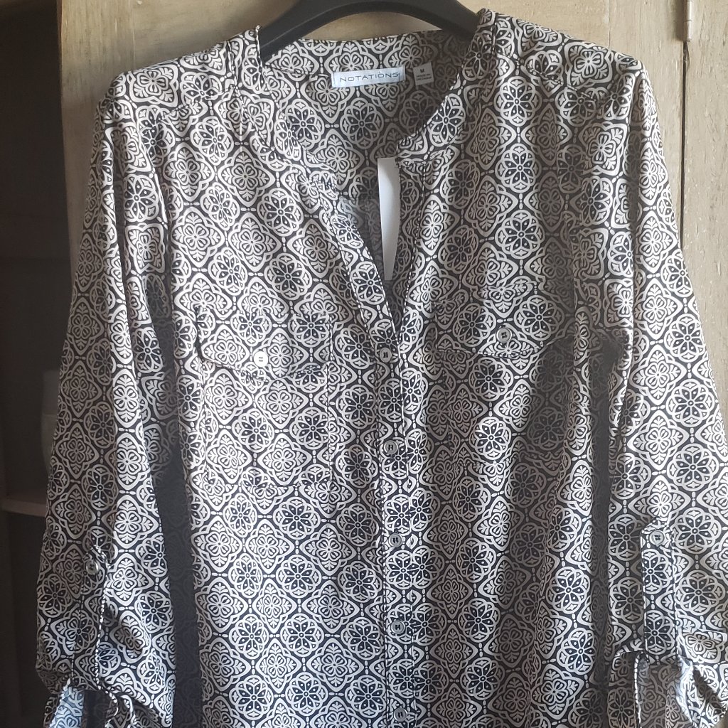 Notations Patterned Blouse